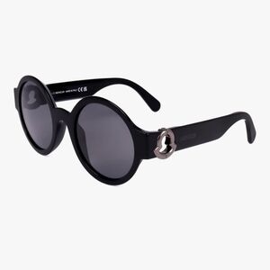 Moncler Black Round Womens Sunglasses